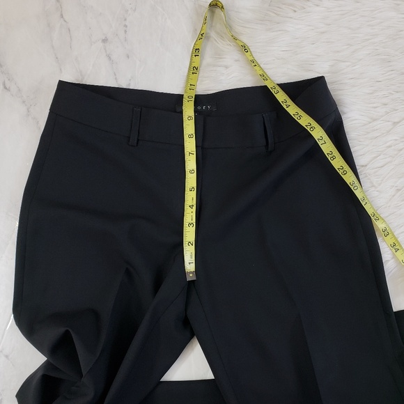 Theory Black Wool Wide Leg Trouser Pleated Pants - Picture 7 of 9